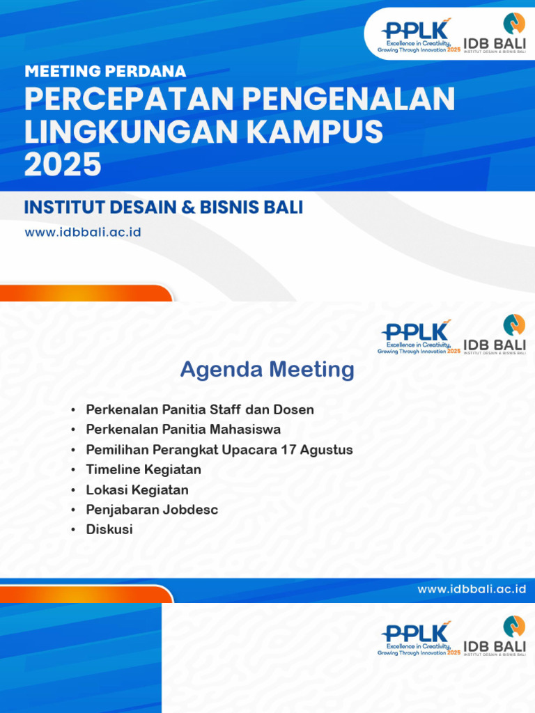 Rapat Perdana Panitia PPLK 2025 | PDF
