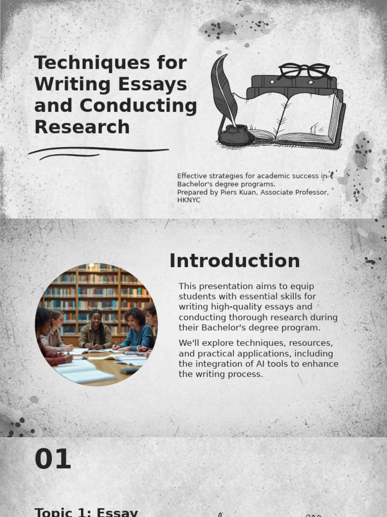 Essay Writing & Research Techniques | PDF | Essays | Artificial ...