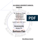 Business Plan Entreprenureship Project