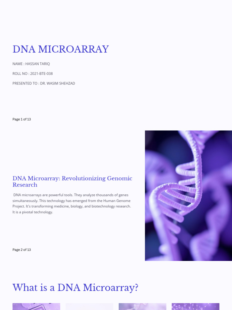 DNA-MICROARRAY - PPTX 20250410 011928 0000 | PDF | Dna Microarray | Dna