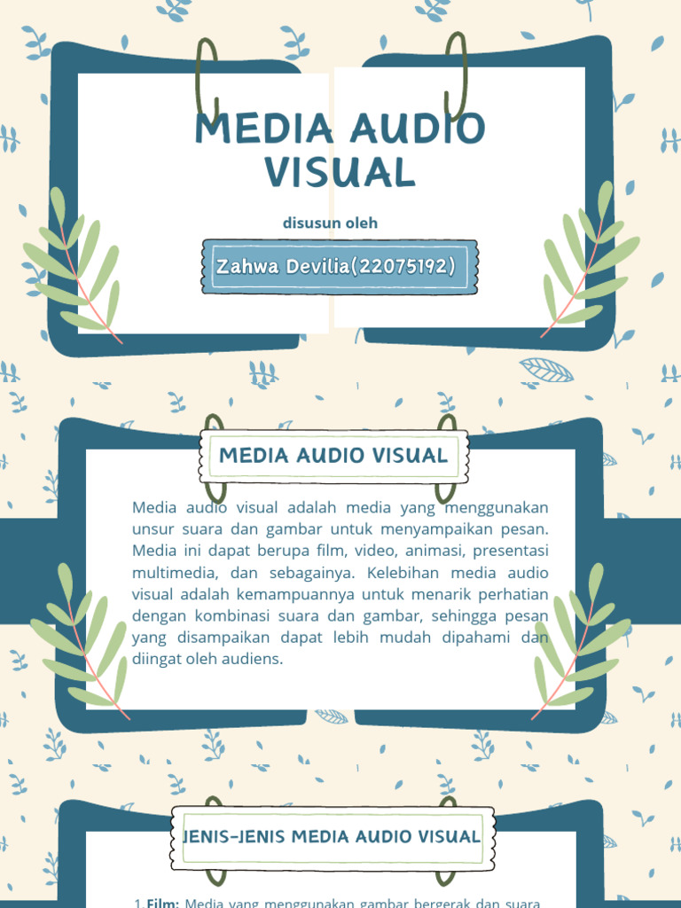 Jenis dan Manfaat Media Audio Visual | PDF