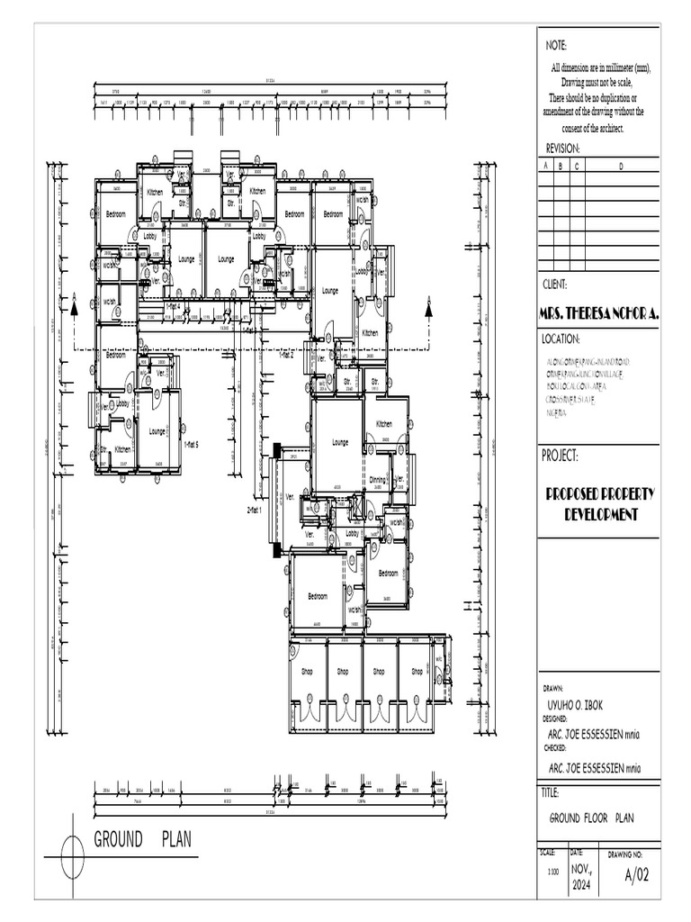 Ground Plan: Mrs. Theresa Nchor A | PDF