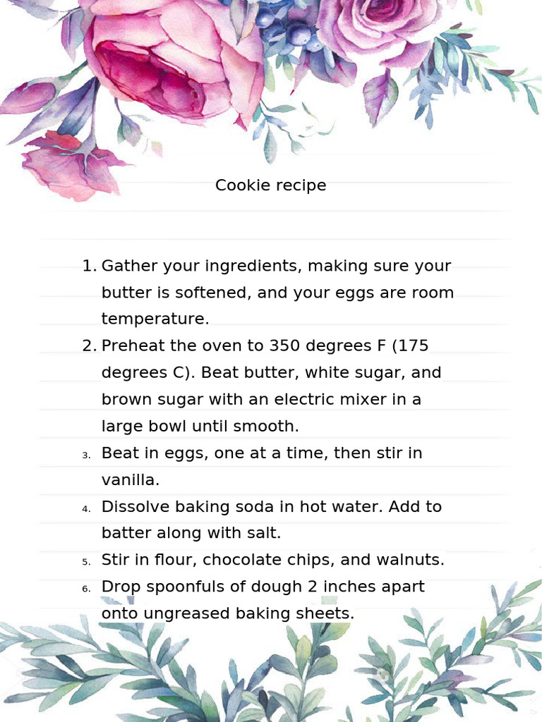 Easy Chocolate Chip Cookie Recipe | PDF