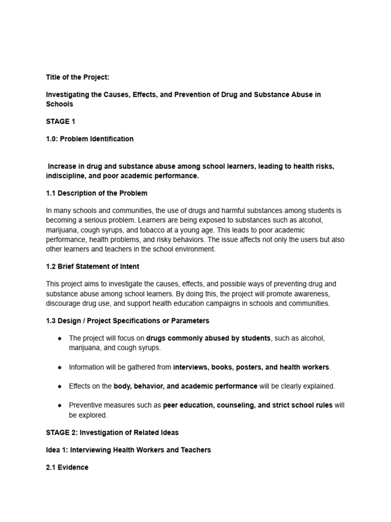 Drug Abuse Prevention in Schools | PDF | Substance Abuse | Learning