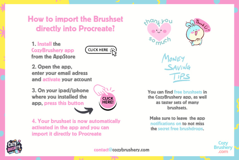 How To Import The Brushset Directly Into Procreate? | PDF