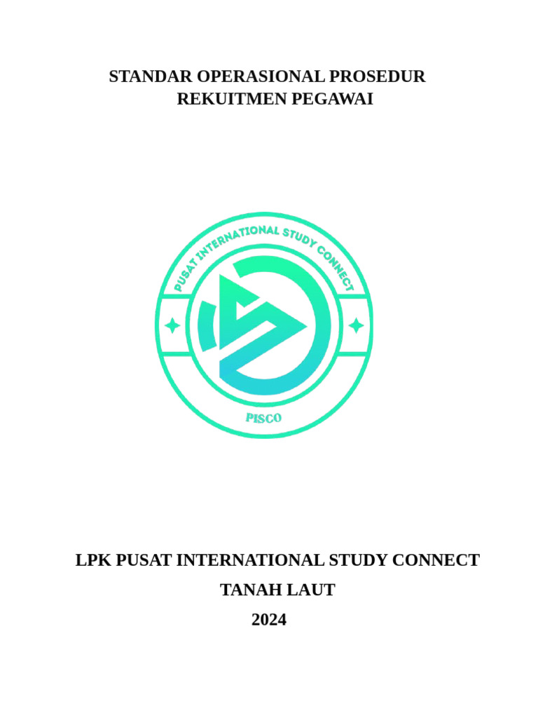 SOP Rekrutmen Pegawai LPK PISCO 2024 | PDF