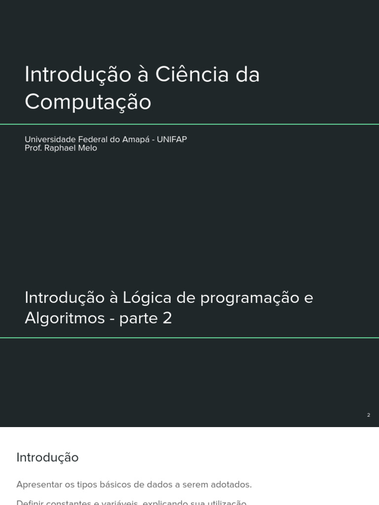 Tipos de Dados e Estruturas em Algoritmos | PDF | Aritmética | Algoritmos