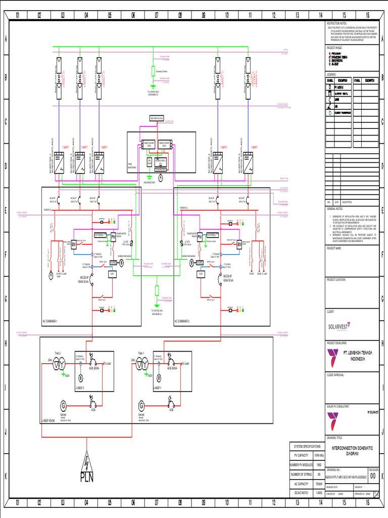 Solar Interconnection Schematic Diagram | PDF | Electronics | Power ...