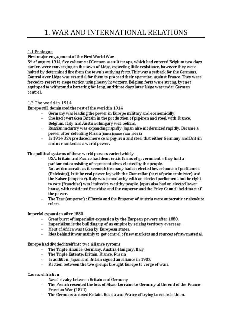 War and International Relations | PDF | German Empire | Austria Hungary