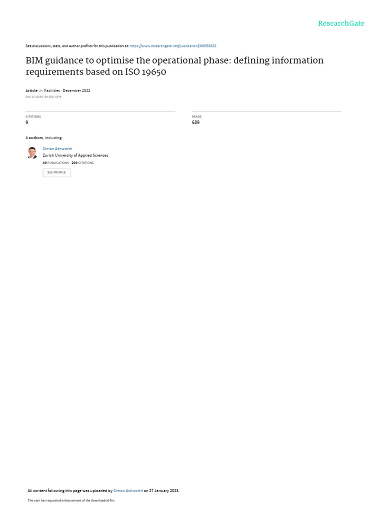 BIM Guidance for Operational Phase ISO 19650 | PDF | Building ...