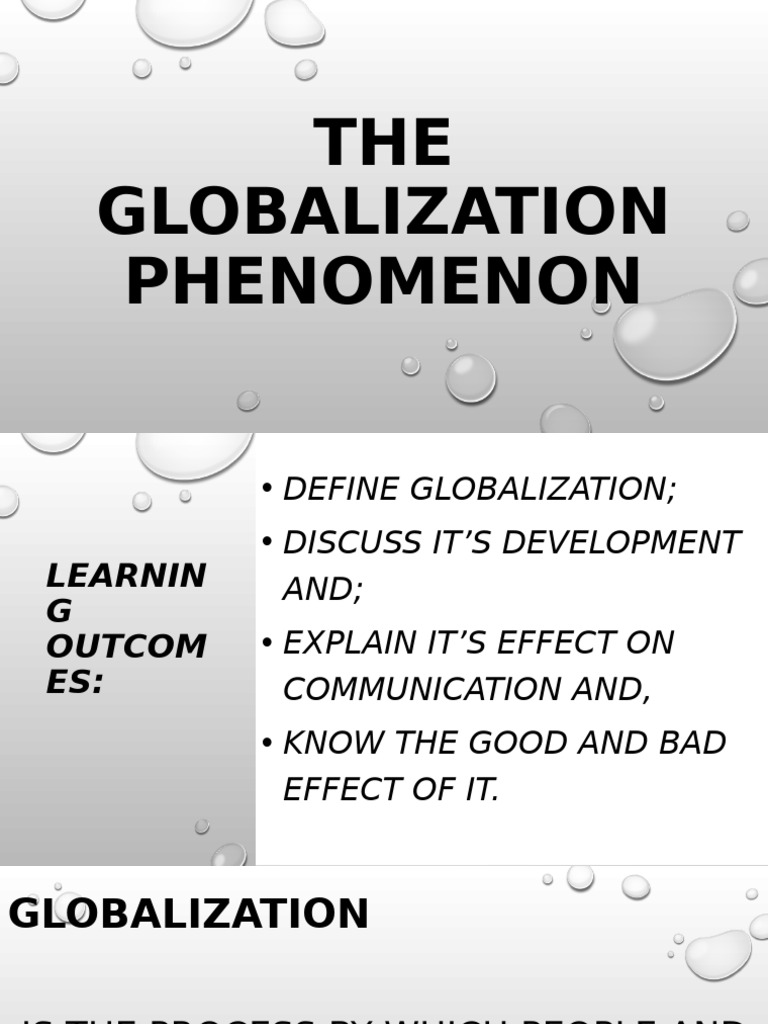 The Globalization Phenomenon Pdf