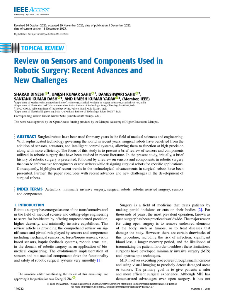 Advances in Robotic Surgery Components | PDF | Robotics | Surgery