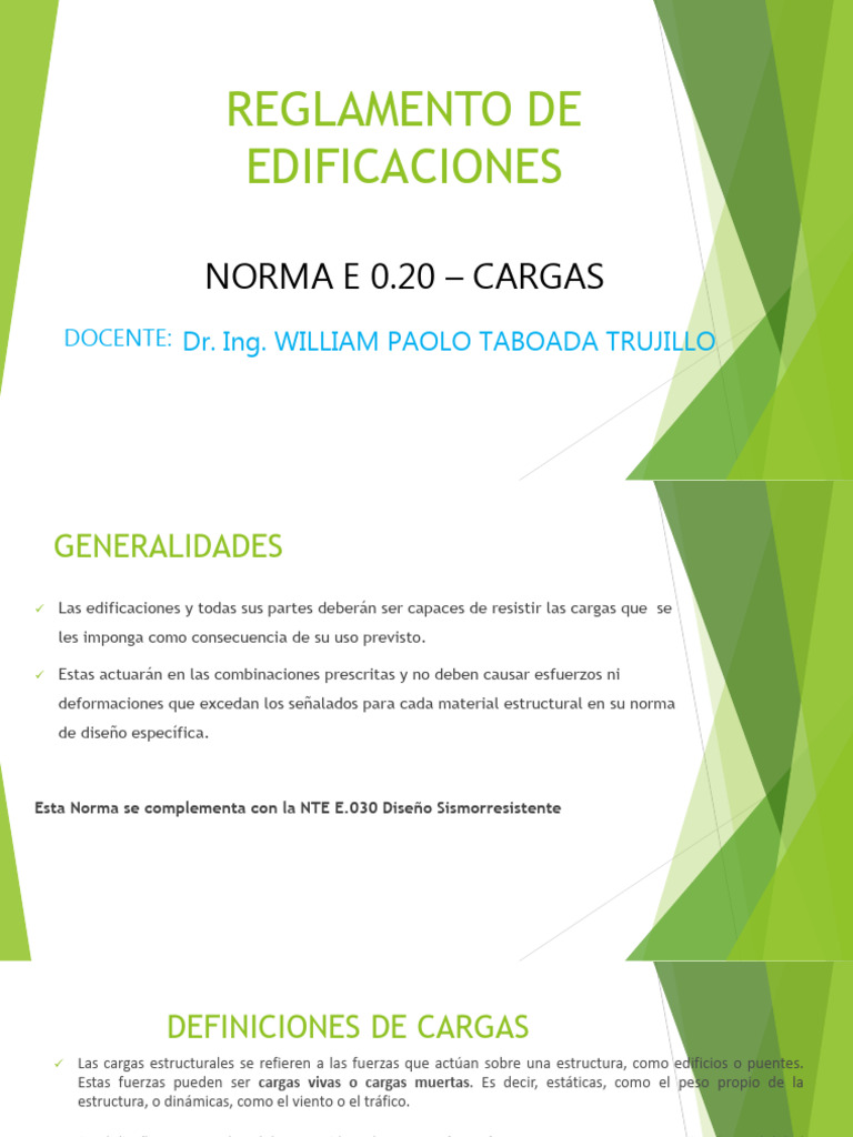 Norma E.020: Cargas en Edificaciones | PDF | Puente | edificio
