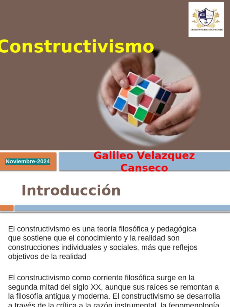 Constructivismo, Teoria Del Aprendizaje | PDF | Constructivismo ...