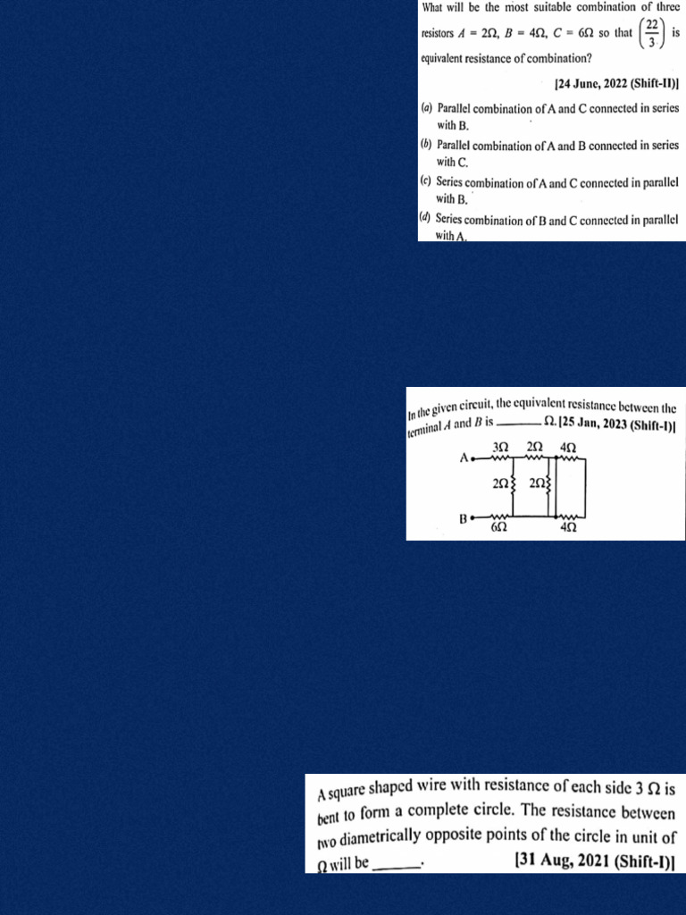 Resistance PYQ XII | PDF