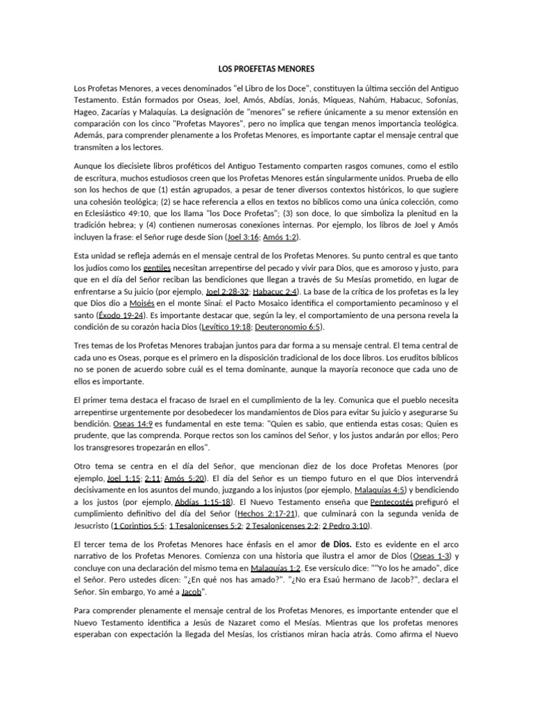 Mensajes de los Profetas Menores | PDF | Cautiverio babilónico | Templo ...