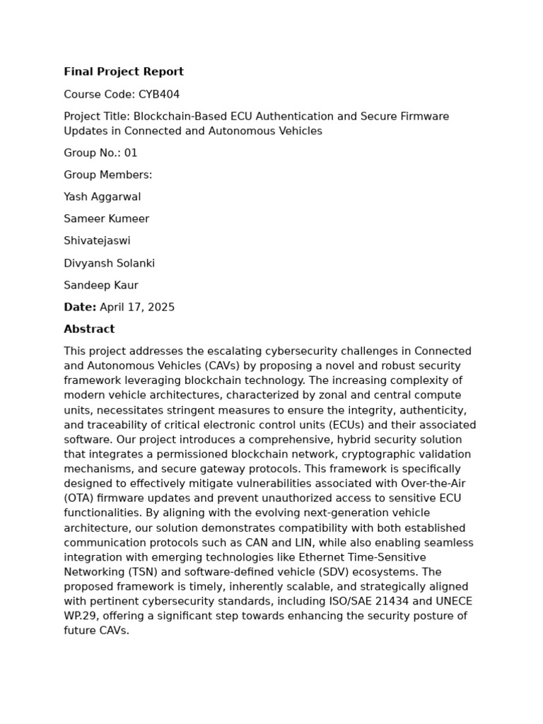 Final Project Report | PDF | Computer Security | Security