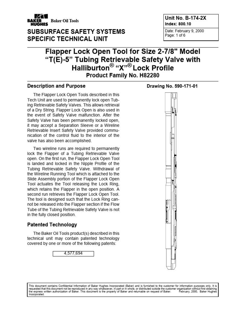 Flapper Lock Open Tool Overview | PDF | Screw