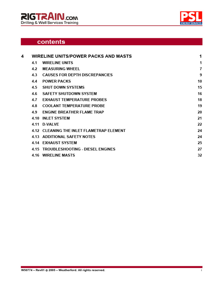 Wireline Units and Power Packs Guide | PDF | Fuel Injection | Valve