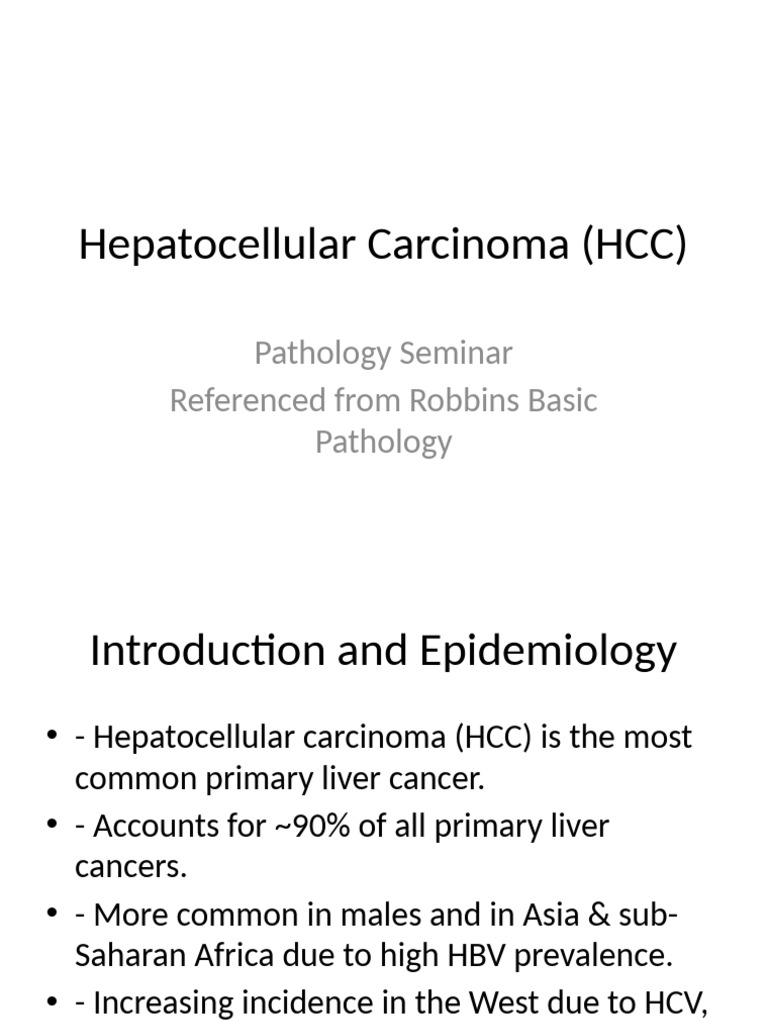 Hepatocellular Carcinoma Overview | PDF | Cirrhosis | Liver