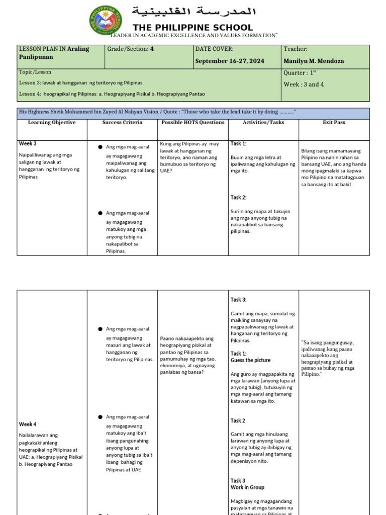 AP 4 LP Week 3-4 | PDF
