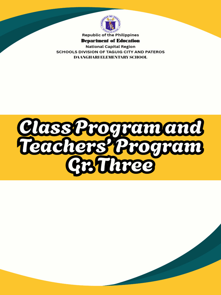 Republic of The Philippines Department of Education National Capital ...