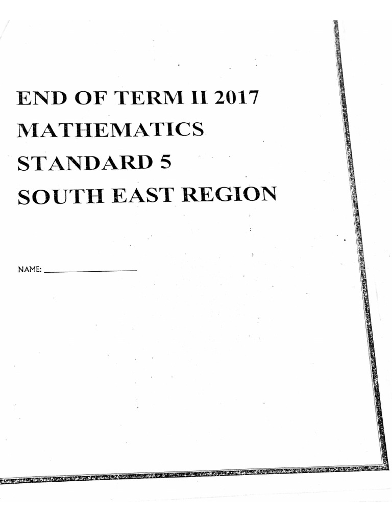 Maths STD 5 Term 2 2025 Revise For Psle | PDF