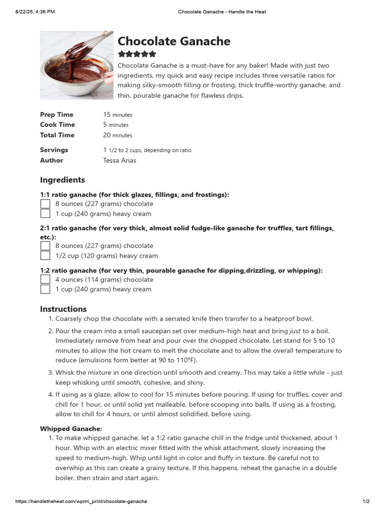 Photo inspiration: Picture Idea: Easy Chocolate Ganache Recipe Guide Pdf Chocolate