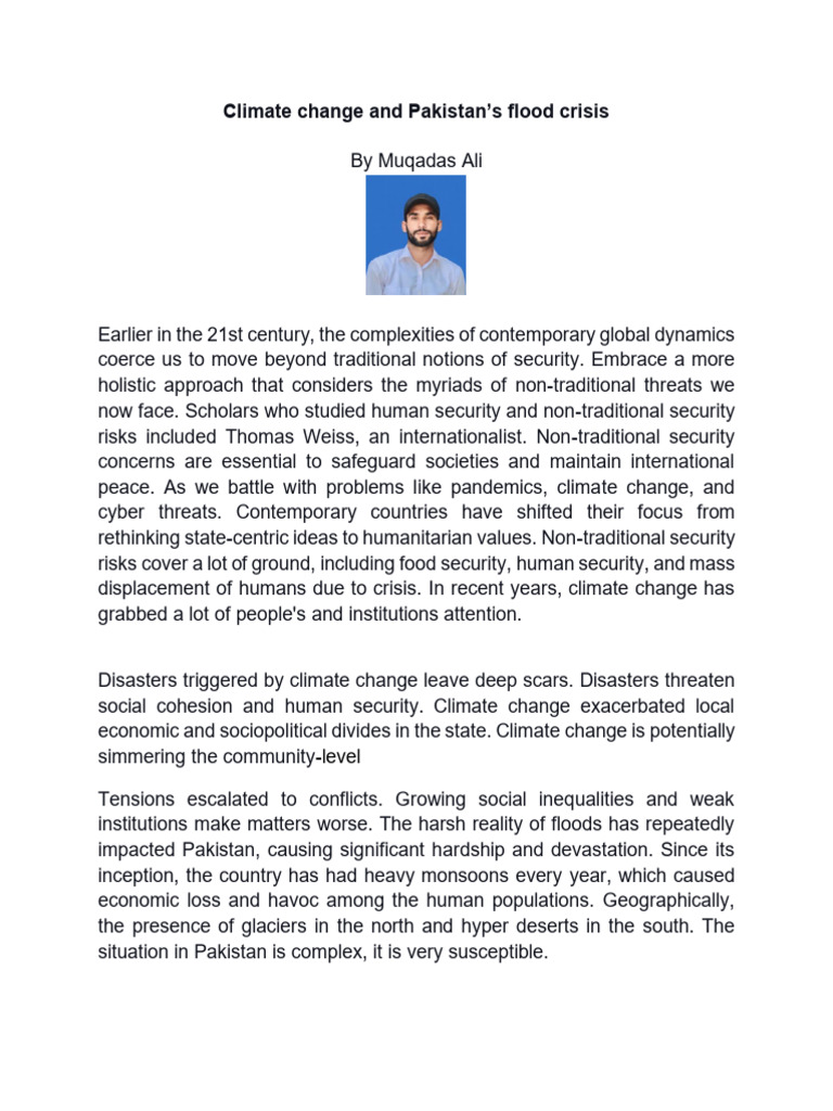 Pakistan's Flood Crisis and Climate Change | PDF | Flood | Climate Change