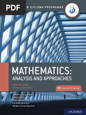 IB Diploma Programme Mathematics Analysis and Approaches Higher