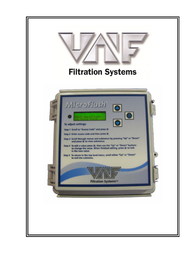 5 MicroFlush Manual 03.2014 | PDF | Menu (Computing) | Valve