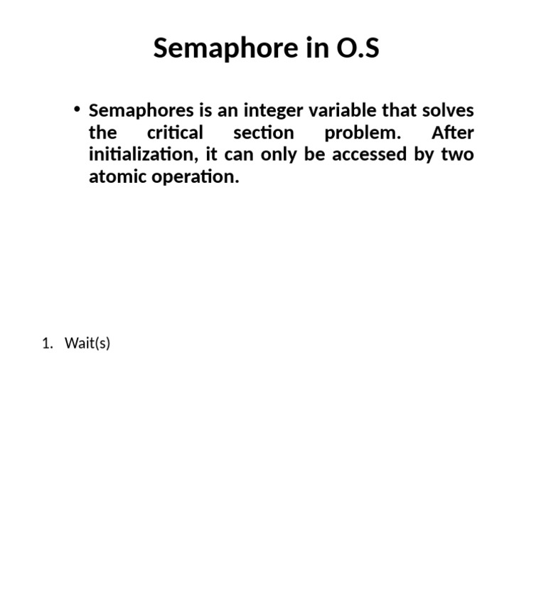 Semaphore in O.S | PDF