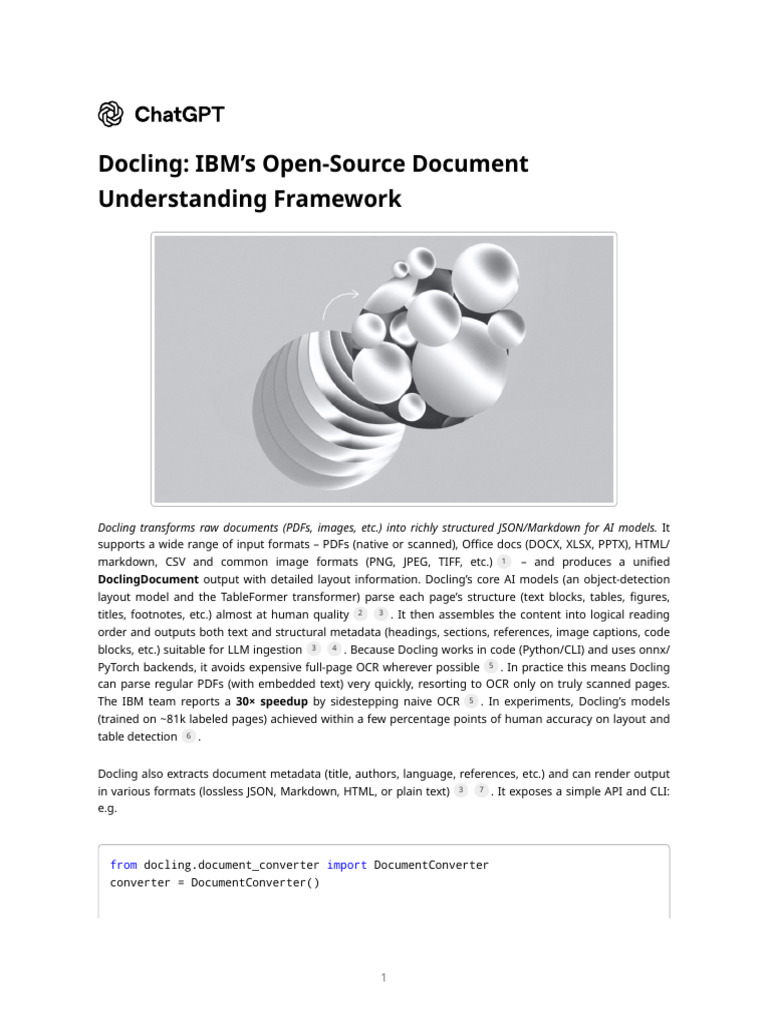 Docling - IBM's Open-Source Document Understanding Framework | PDF ...