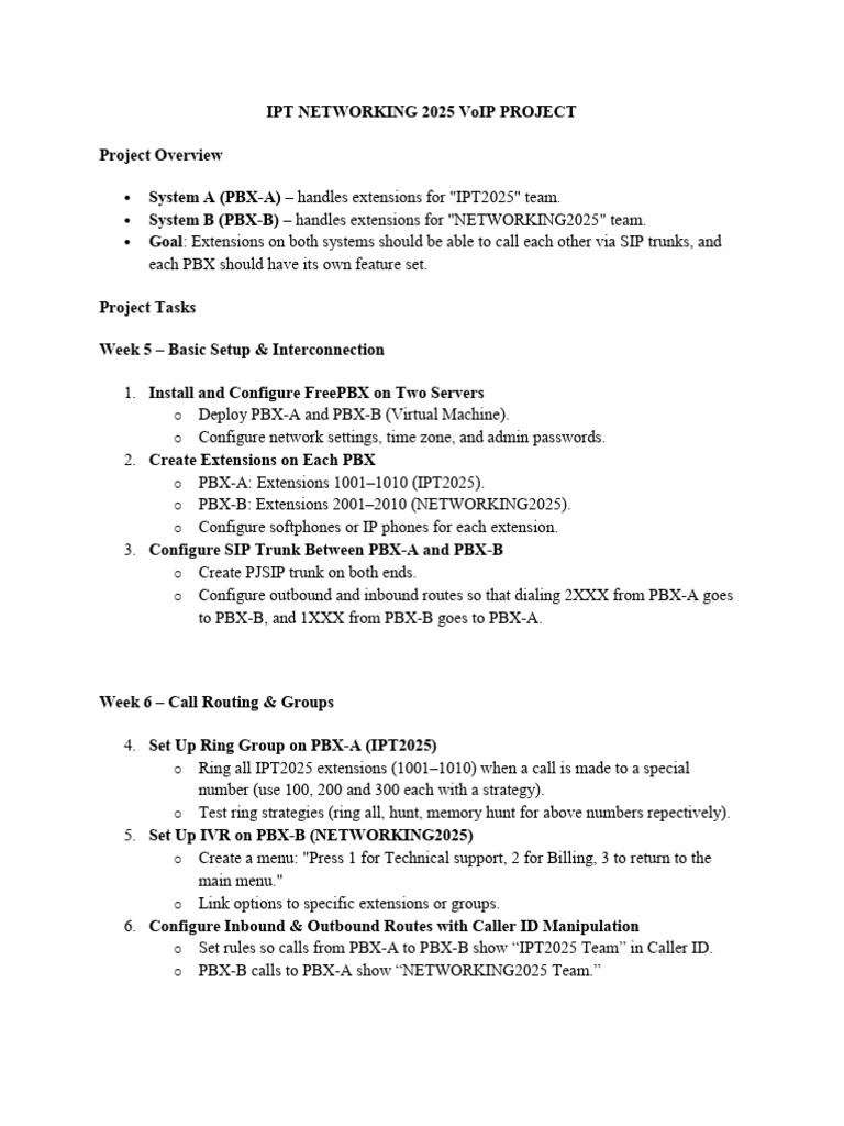 IPT Networking 2025 VoIP Setup Guide | PDF | Voice Over Ip | Session ...