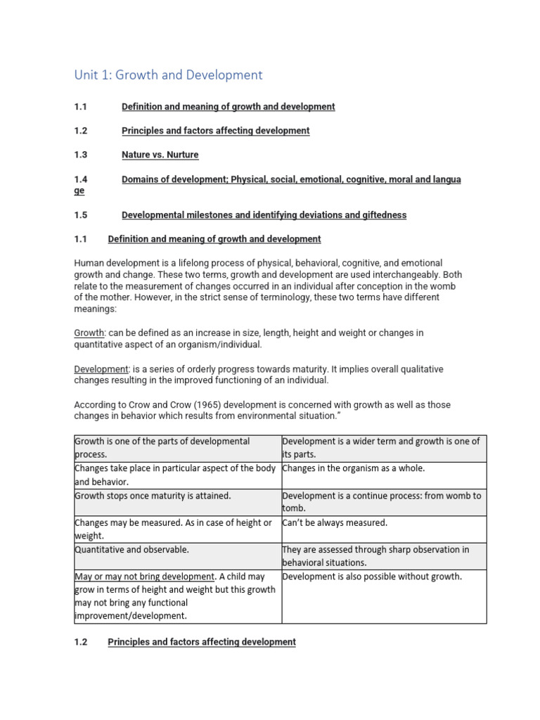 Understanding Growth and Development | PDF | Cognitive Development ...