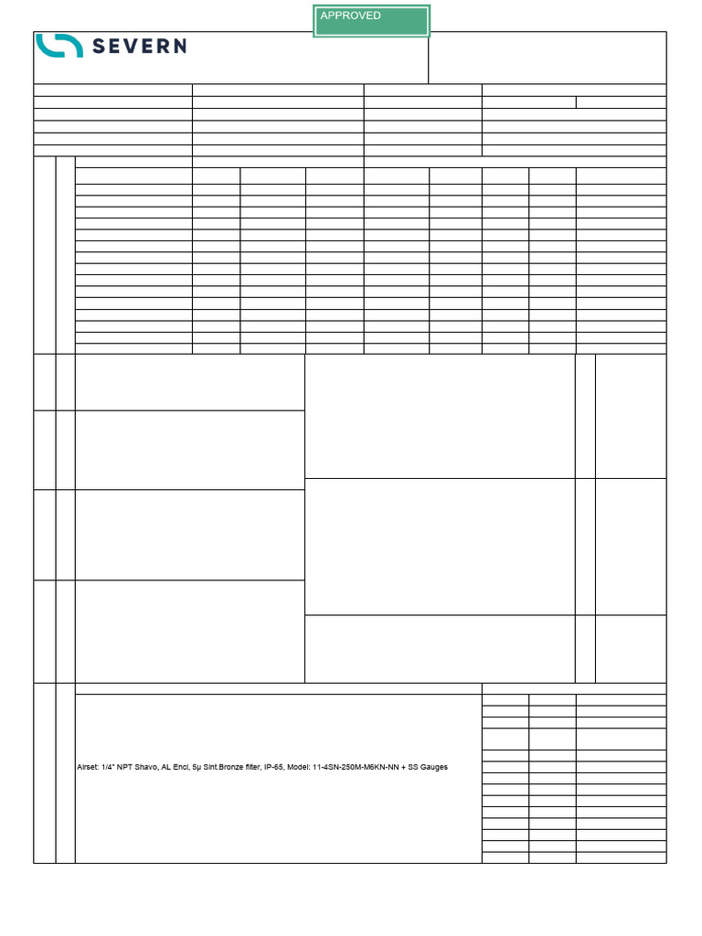 Control Valve Specification Sheet | PDF | Valve | Thermodynamics