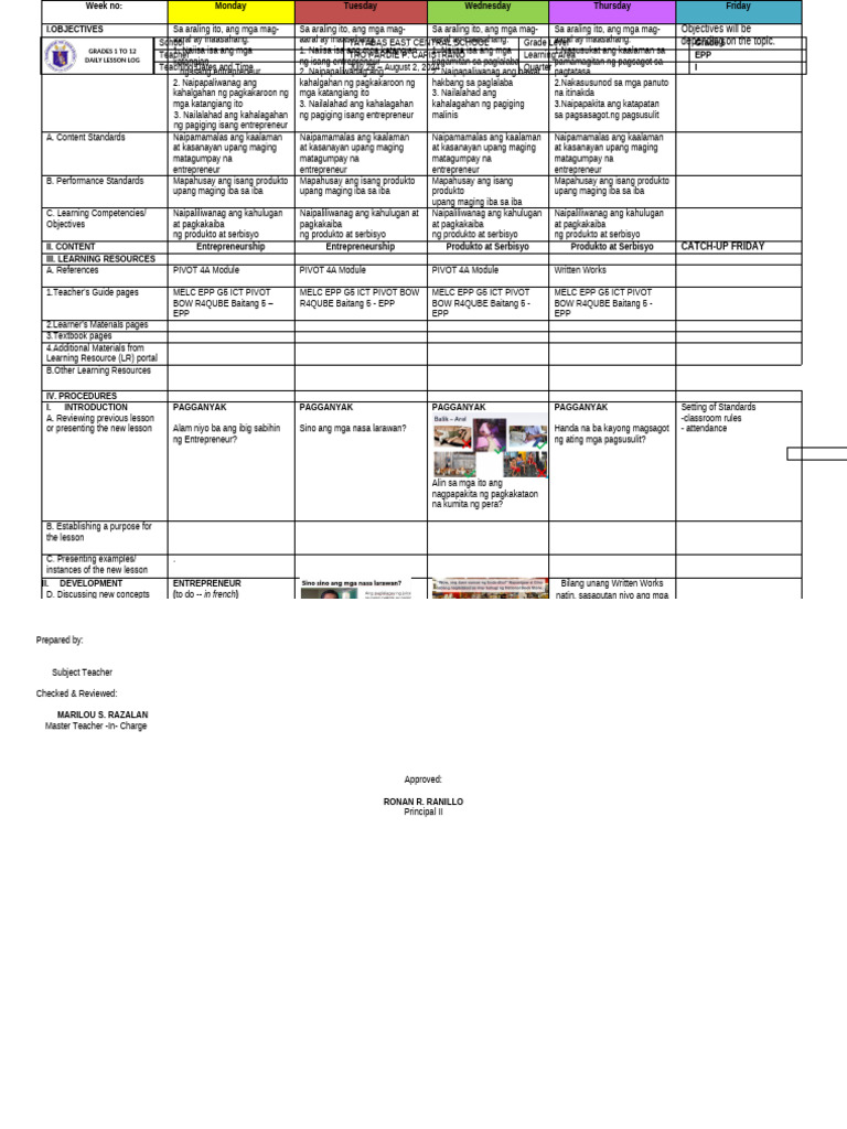 Ict - DLL Week 1 | PDF