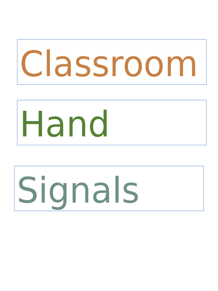 Hand Signal Posters With Pics 22 | PDF