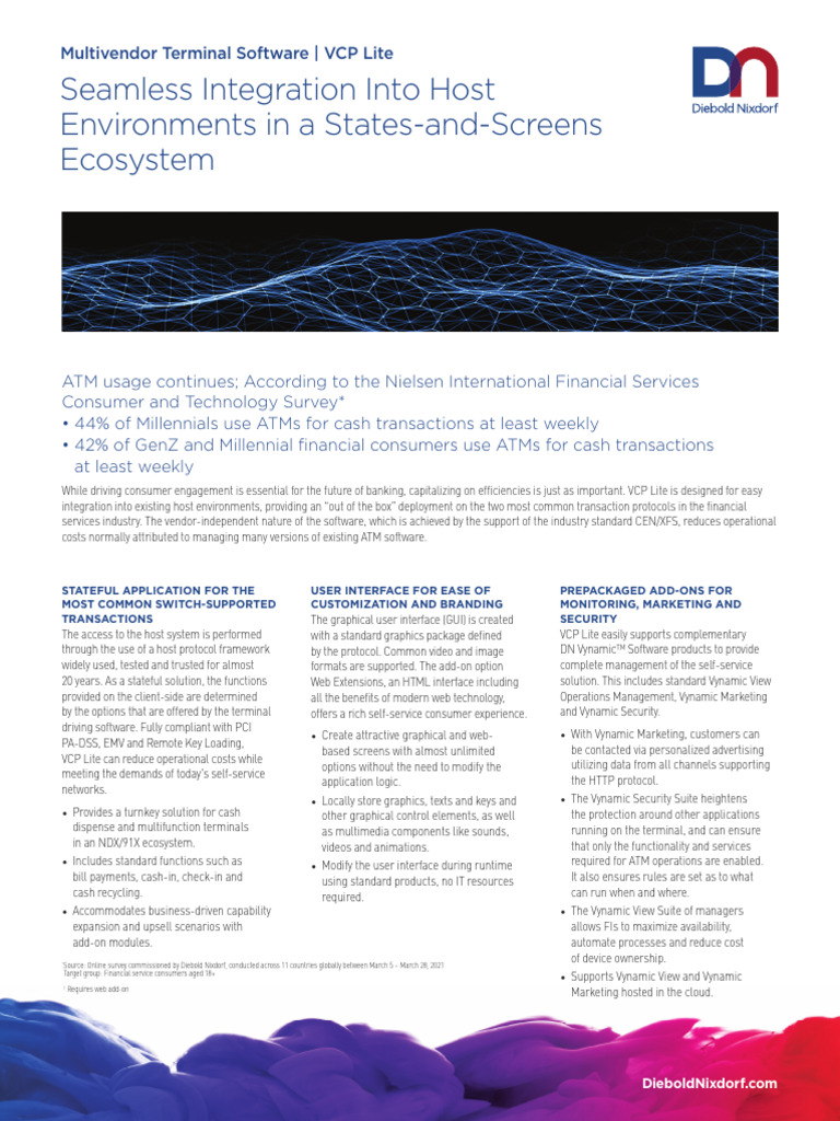 VCP Lite: Multivendor ATM Software Solutions | PDF | Emv | Computer ...