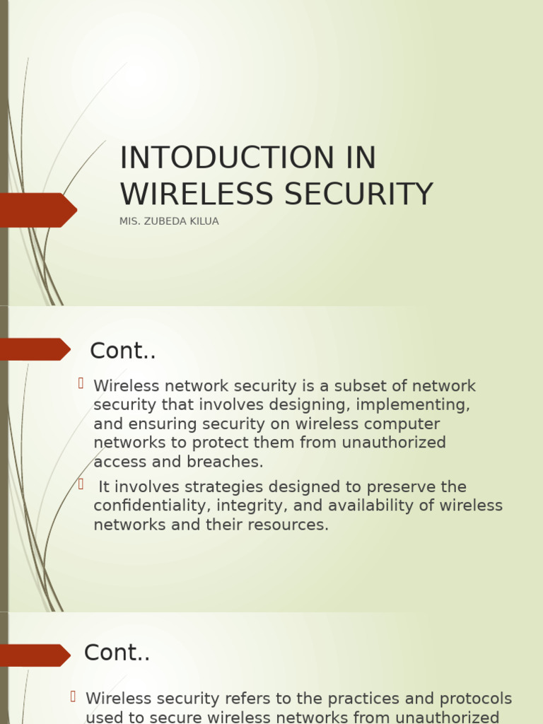 Wireless Network Security Overview | PDF | Security | Computer Security