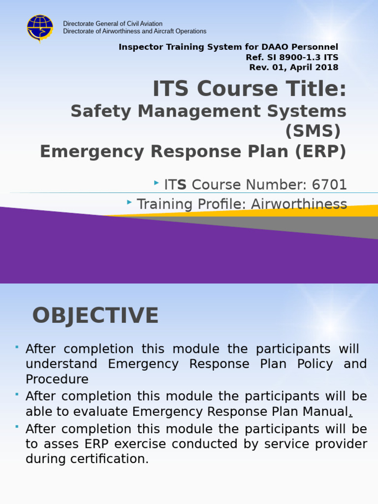 Emergency Response Plan for Aviation Safety | PDF | Aviation
