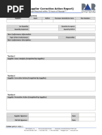 Supplier Corrective Action Request Form | PDF | Computing | Business