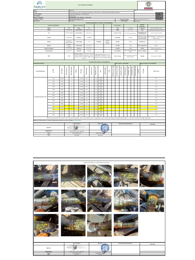 PAUT Inspection Report for 4