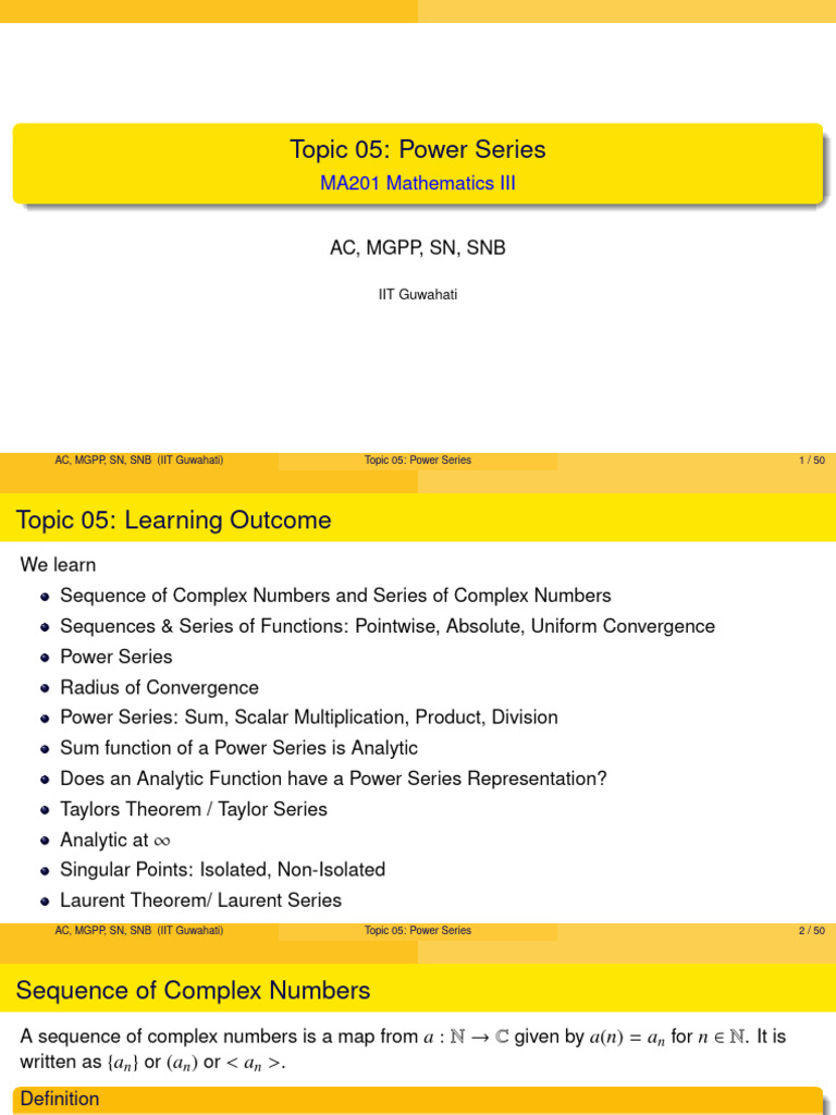 Understanding Power Series in Mathematics | PDF | Power Series ...
