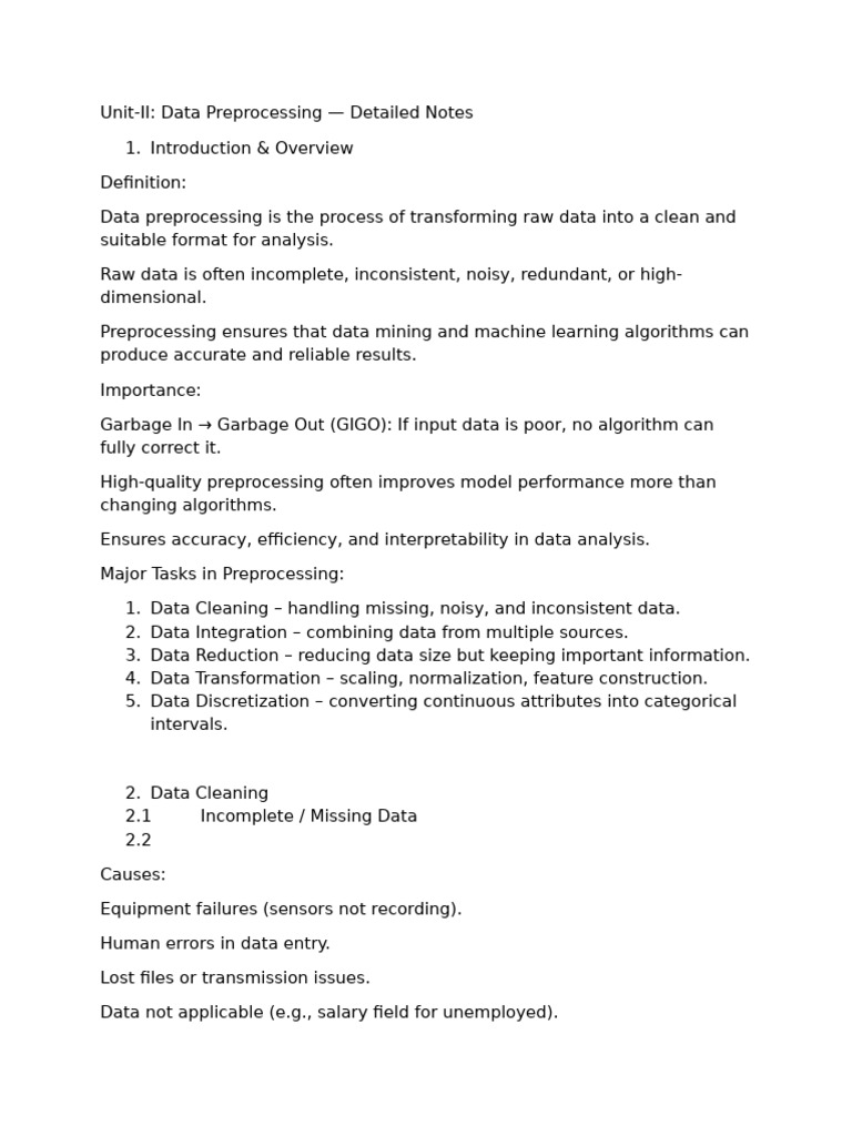 Data Preprocessing Techniques Explained | PDF | Data Compression ...