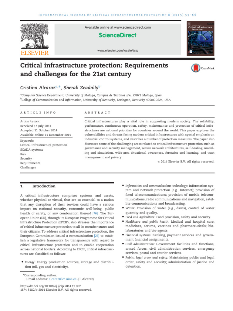Critical Infrastructure Protection Challenges | PDF | Scada | Computer ...