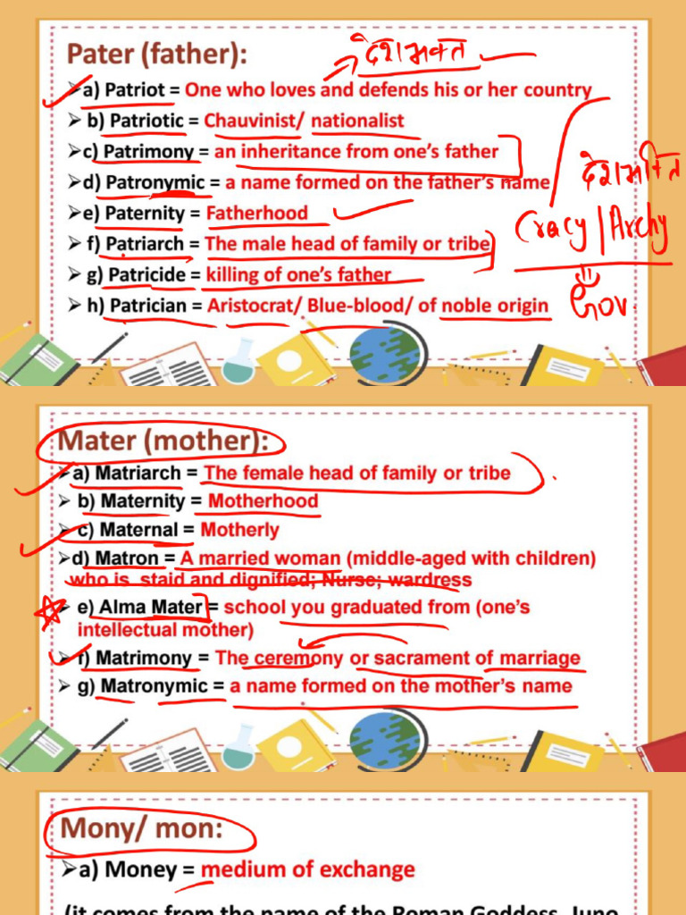 Root Words Class 06 | PDF