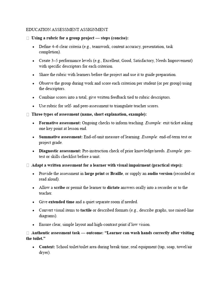Education Assessment Strategies Guide | PDF | Educational Assessment ...