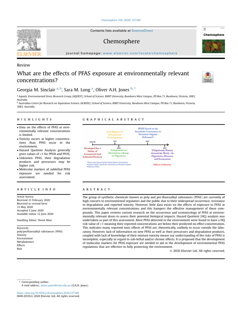What Are The Effects of PFAS Exposure at Environmentally Relevant ...