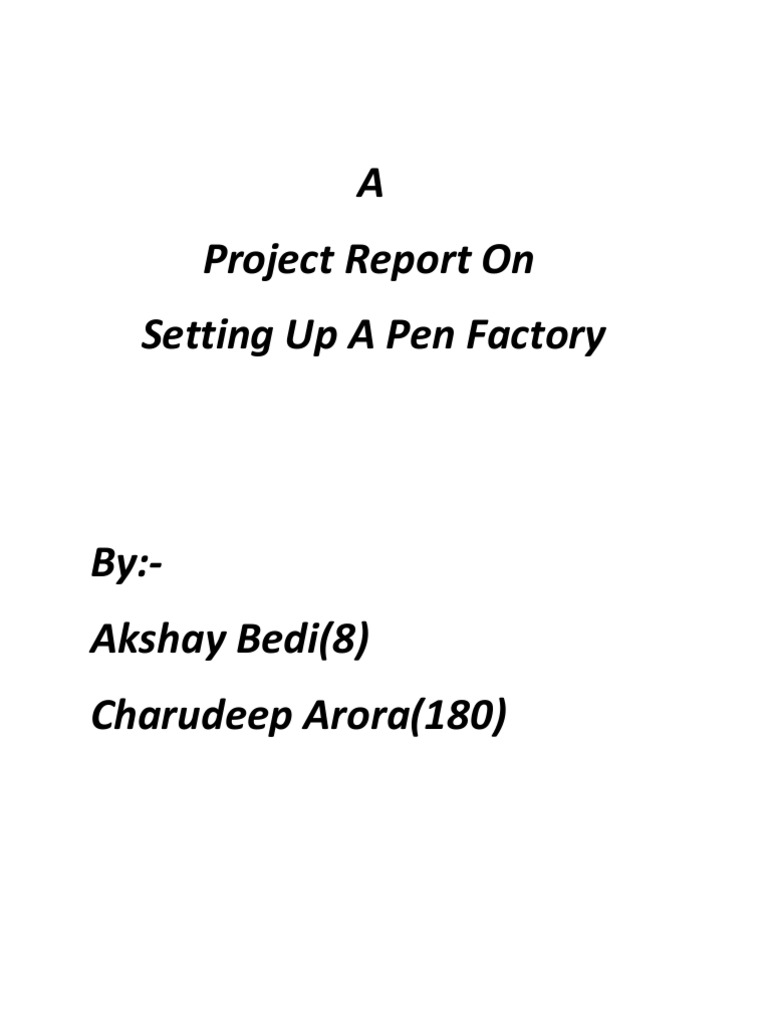 Pen Factory Setup in India: A Guide | PDF | Identity Document | Business